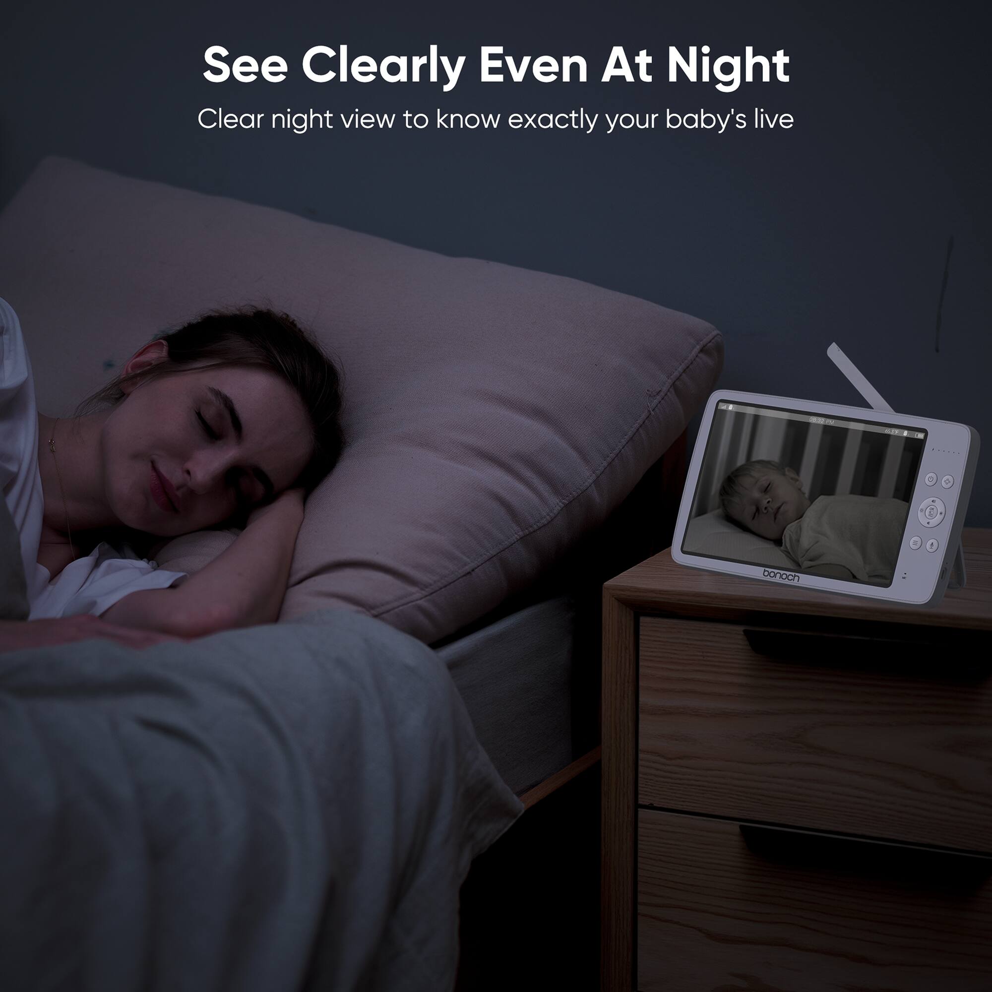See Clearly Even At Night
Clear night view to know exactly your baby's live
1 bonoch :