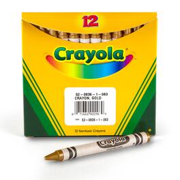 Crayola - Single Color Bulk Crayons, Regular Size, Gold, 12 Count