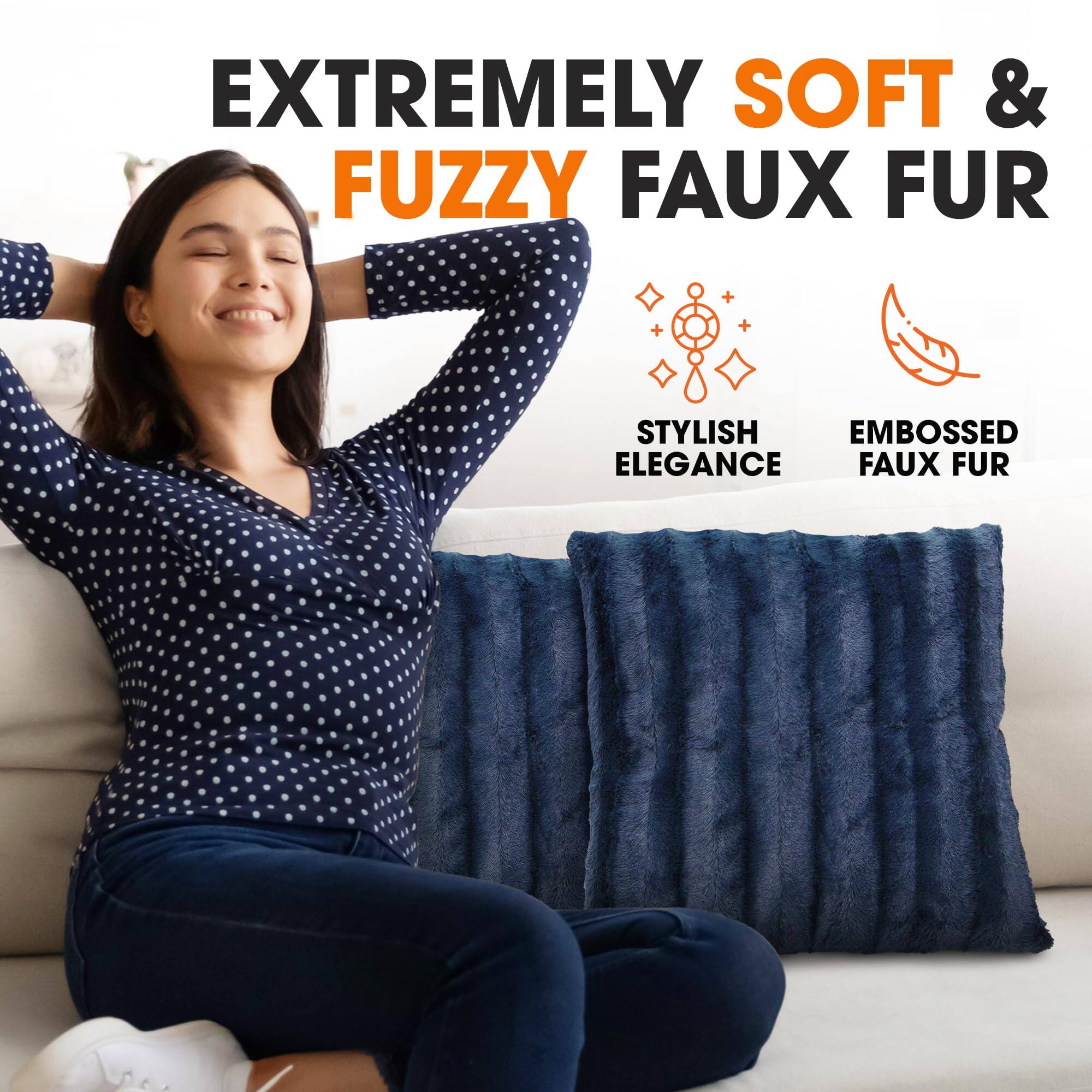 EXTREMELY SOFT & FUZZY FAUX FUR  
STYLISH EMBOSSED ELEGANCE FAUX FUR