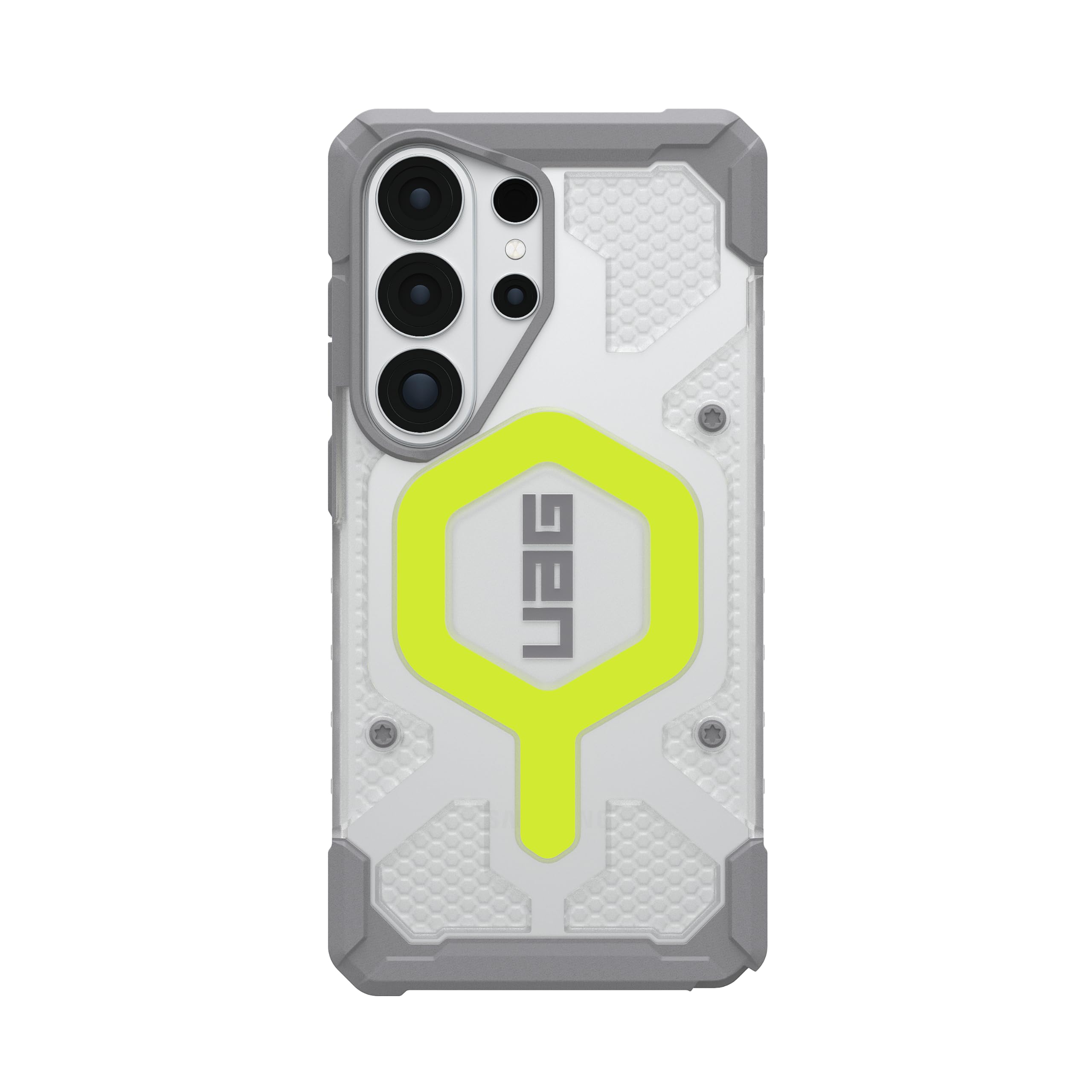 Alt View 5. UAG - Samsung Galaxy S26 Ultra Case w/ Glow-in-the-Dark Magnet & Adjustable Wrist Lanyard, Translucent Magnetic Rugged Cover - Active Neon.