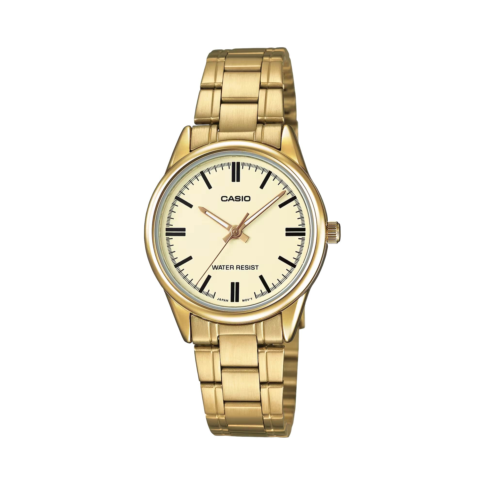 Casio- Women’s Analog Watch with Champagne Dial- LTP-V005G-9AUDF- Gold