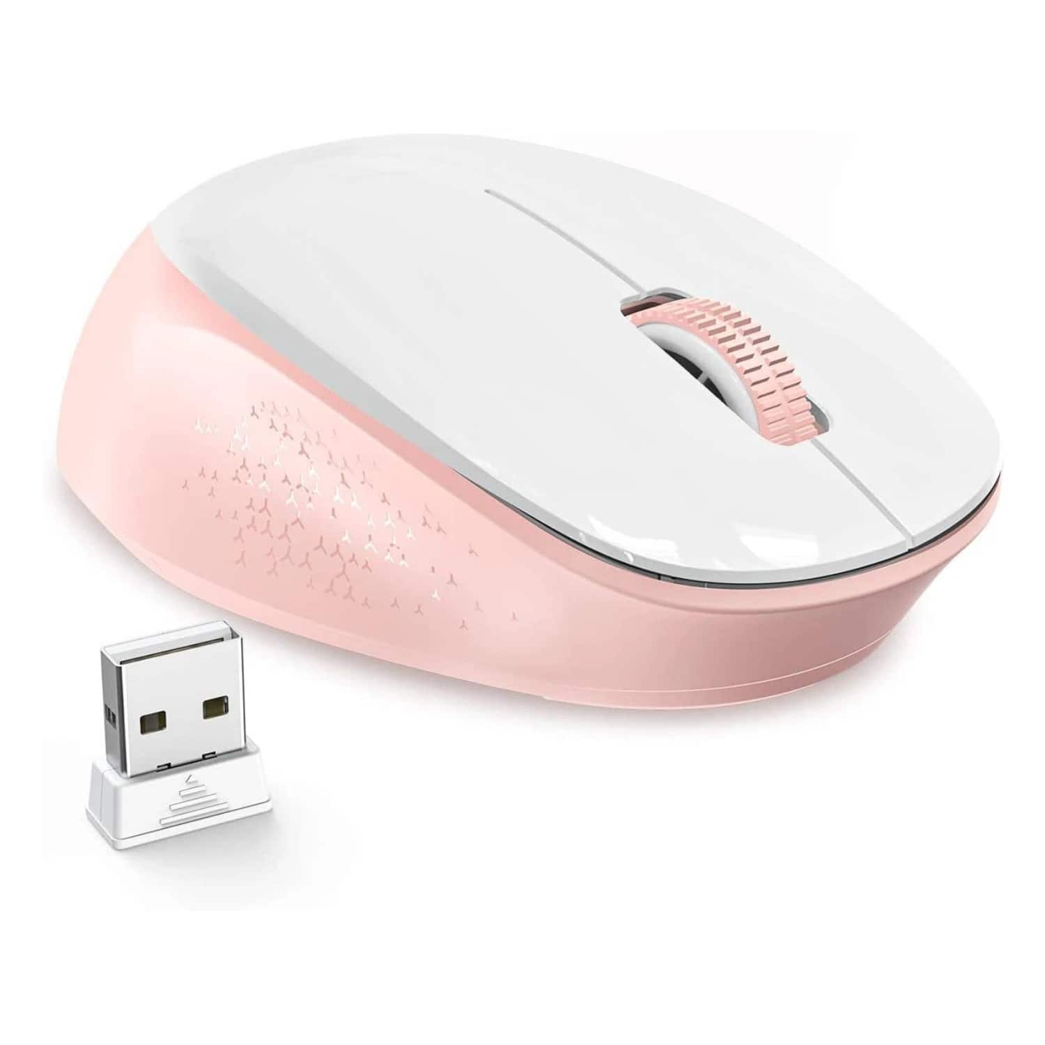 Stock Preferred - Portable 2.4GHz Wireless Silent Mouse – - Wireless - White Pink