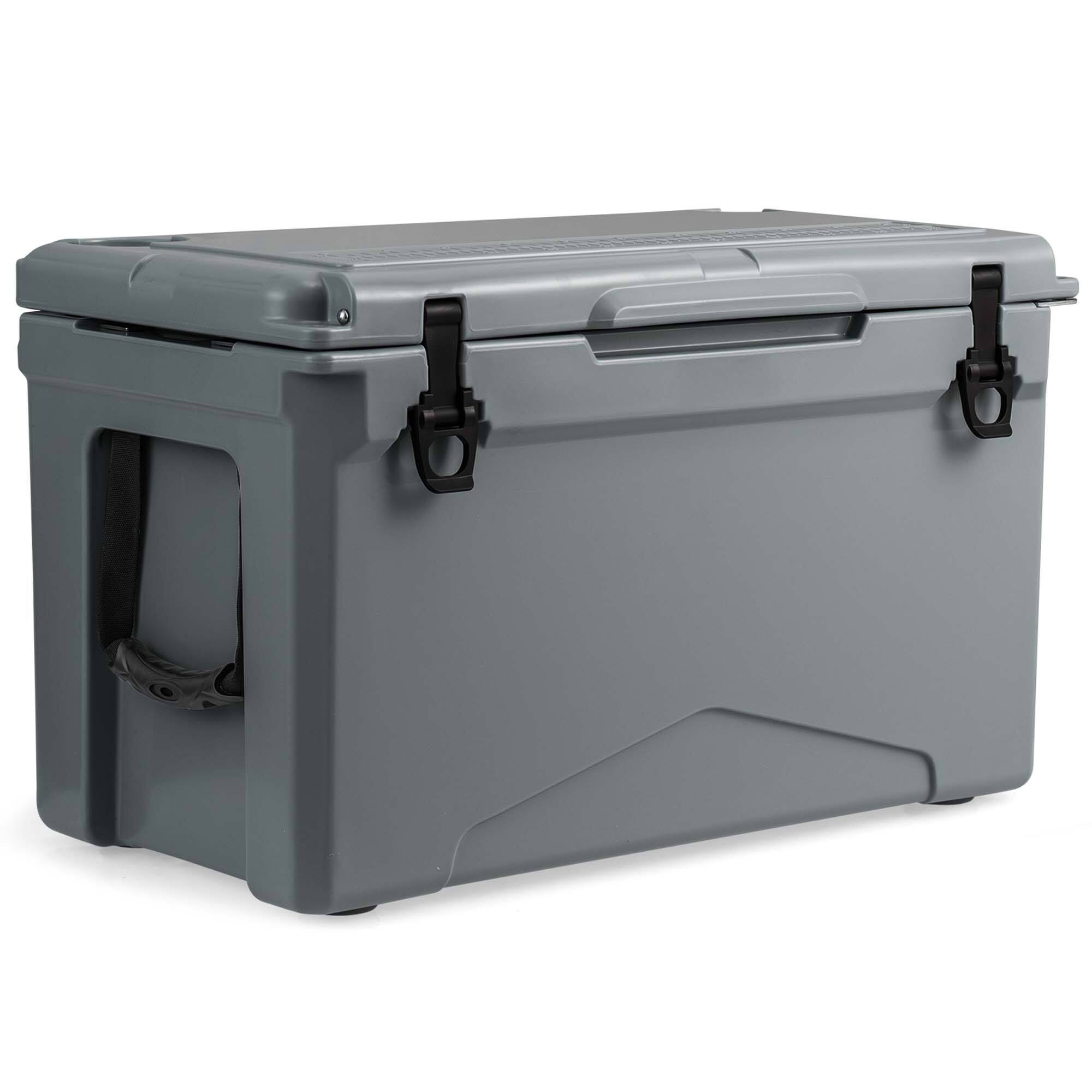 Alt View 9. Costway - Costway 50 QT Rotomolded Cooler Portable Ice Chest Ice Retention for 5-7 Days - Charcoal.