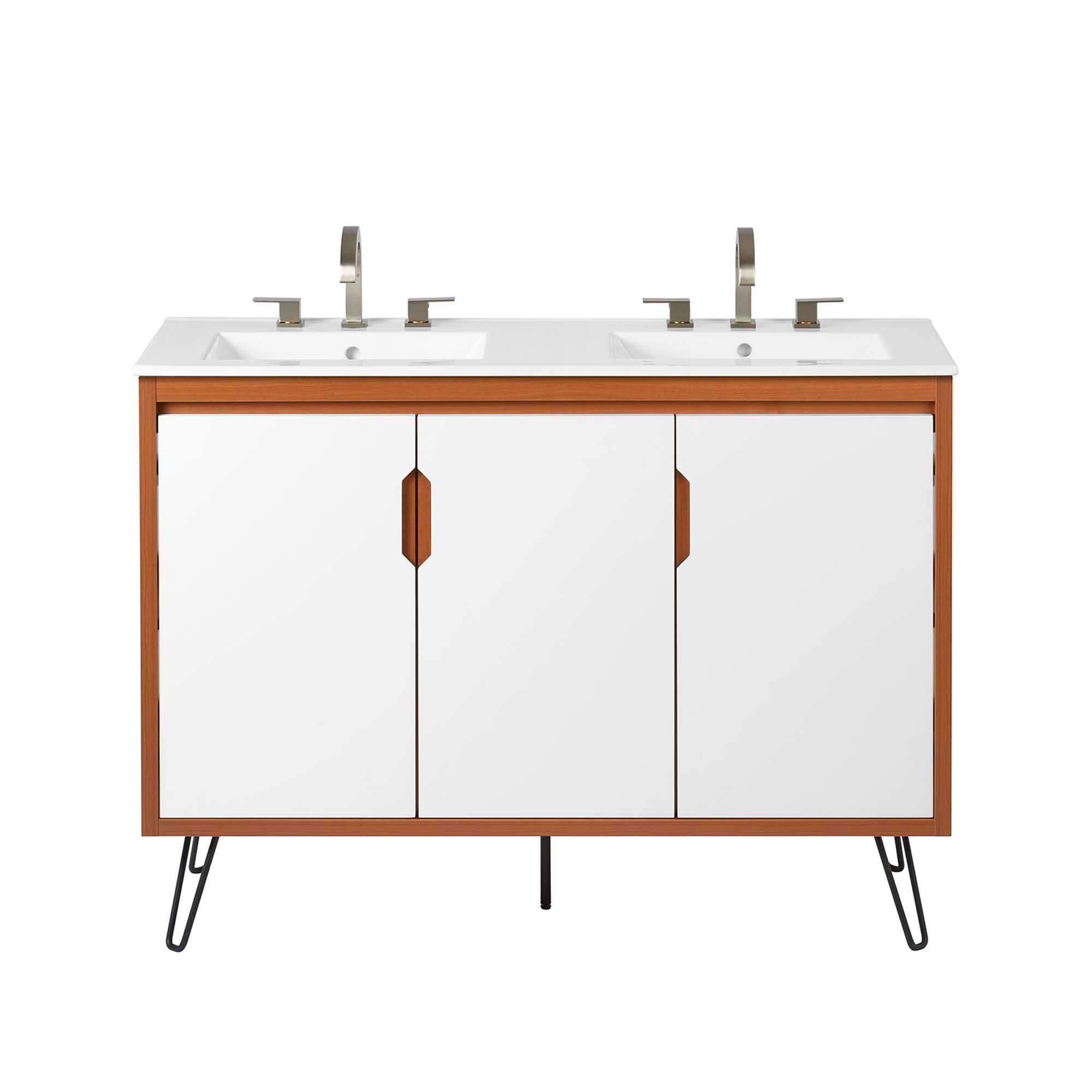 Alt View 2. Modway - Energize Bathroom Vanity Basin Included by Modway - Cherry White White.