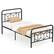 Angle. Costway - Twin Size Bed Frame Mattress Foundation with Headboard 12.5" Under-bed Storage - Black.
