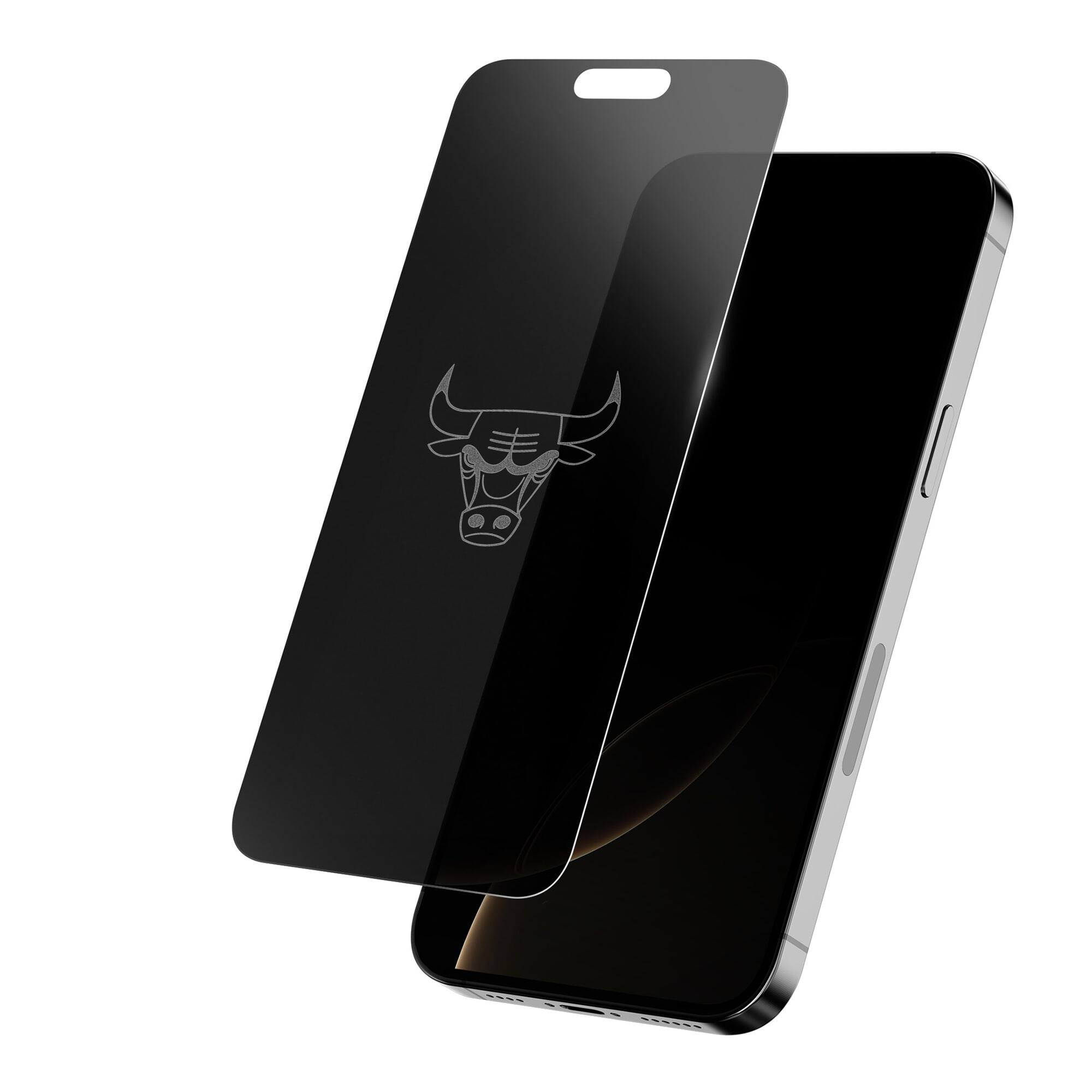 Front. Screen Skinz - Chicago Bulls iPhone Privacy Screen Protector - 15 Plus/15 Pro Max/16 Plus - Multicolor.