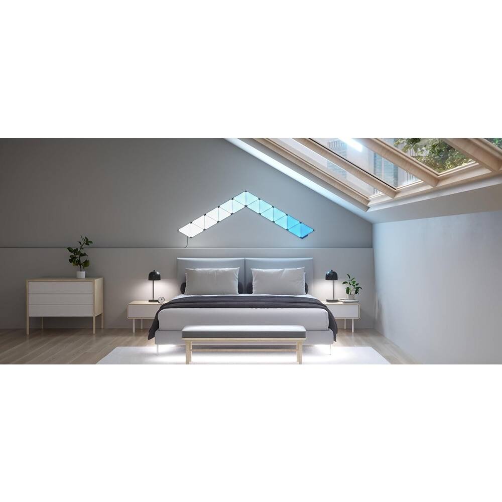 Alt View 3. Schertz - RGBW WiFi Triangle Wall Lights with Music Sync & Screen Mirror, Works with Alexa & Google Assistant, Smart LED Wall.