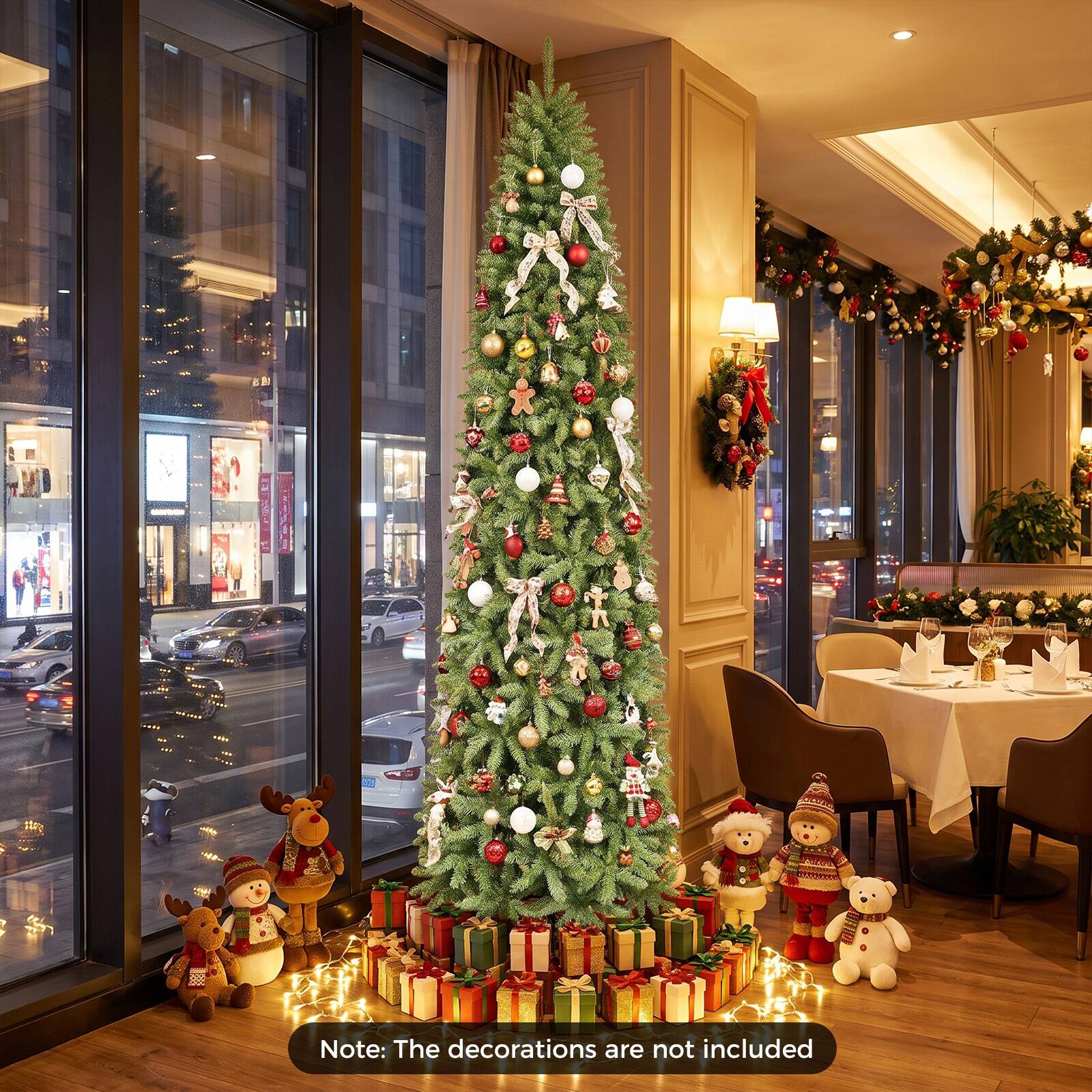 Note: The decorations are not included