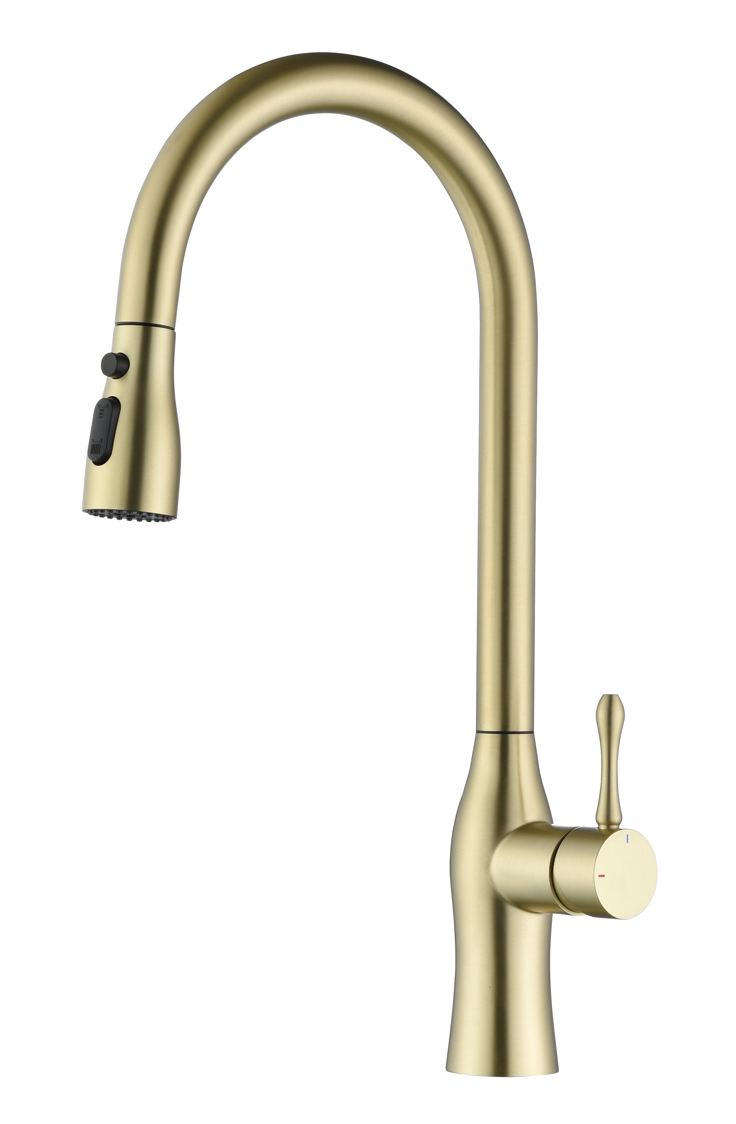 Pull-Down Single Handle Kitchen Faucet in Brushed