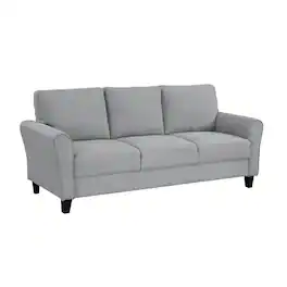 Starlight Canyon Home - Dark Gray Upholstered 3 Seater Couch, Elegant Small Sofa Couch for Living Rooms - Dark Gray