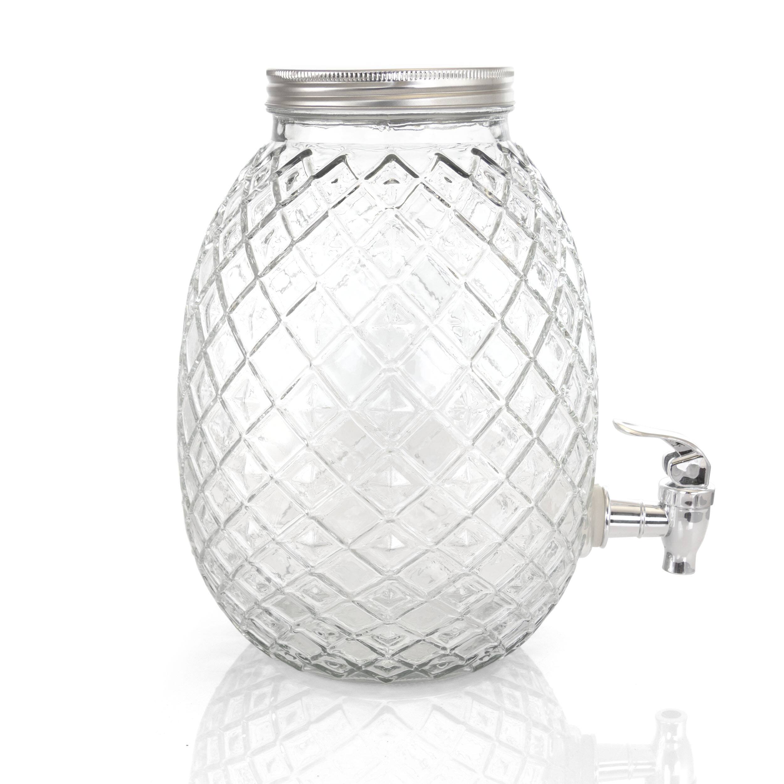 Alt View 7. Gibson - Gibson Home 1.2 Gallon Pineapple Clear Glass Drink Dispenser - Clear.