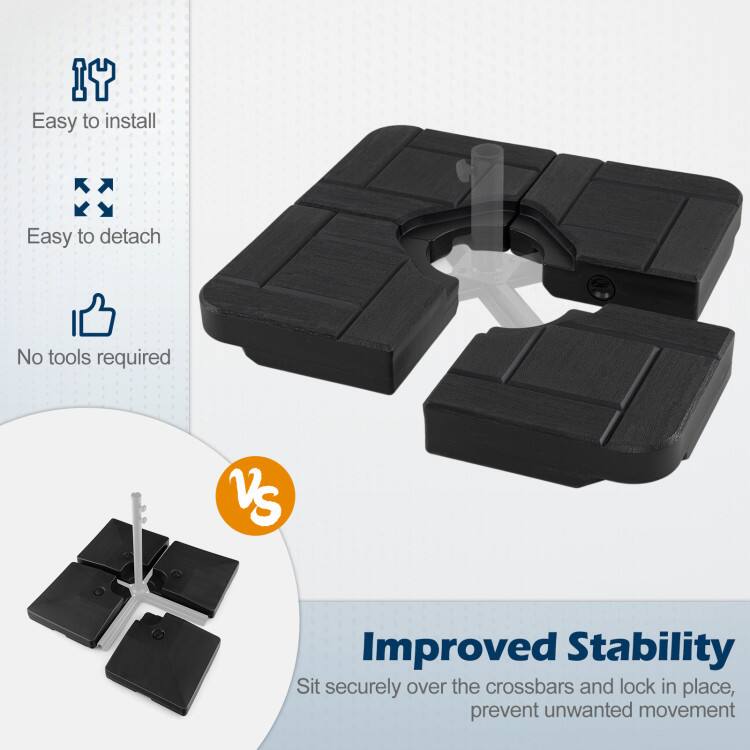 Easy to install  
Easy to detach  
No tools required  

Vs  

Improved Stability  
Sit securely over the crossbars and lock in place, prevent unwanted movement