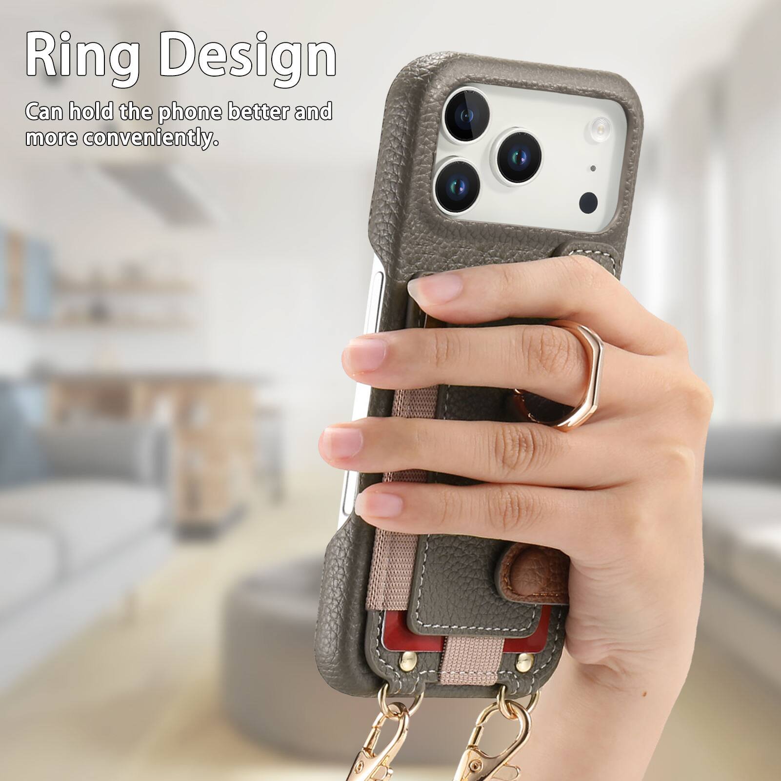 Ring Design  
Can hold the phone better and more conveniently.