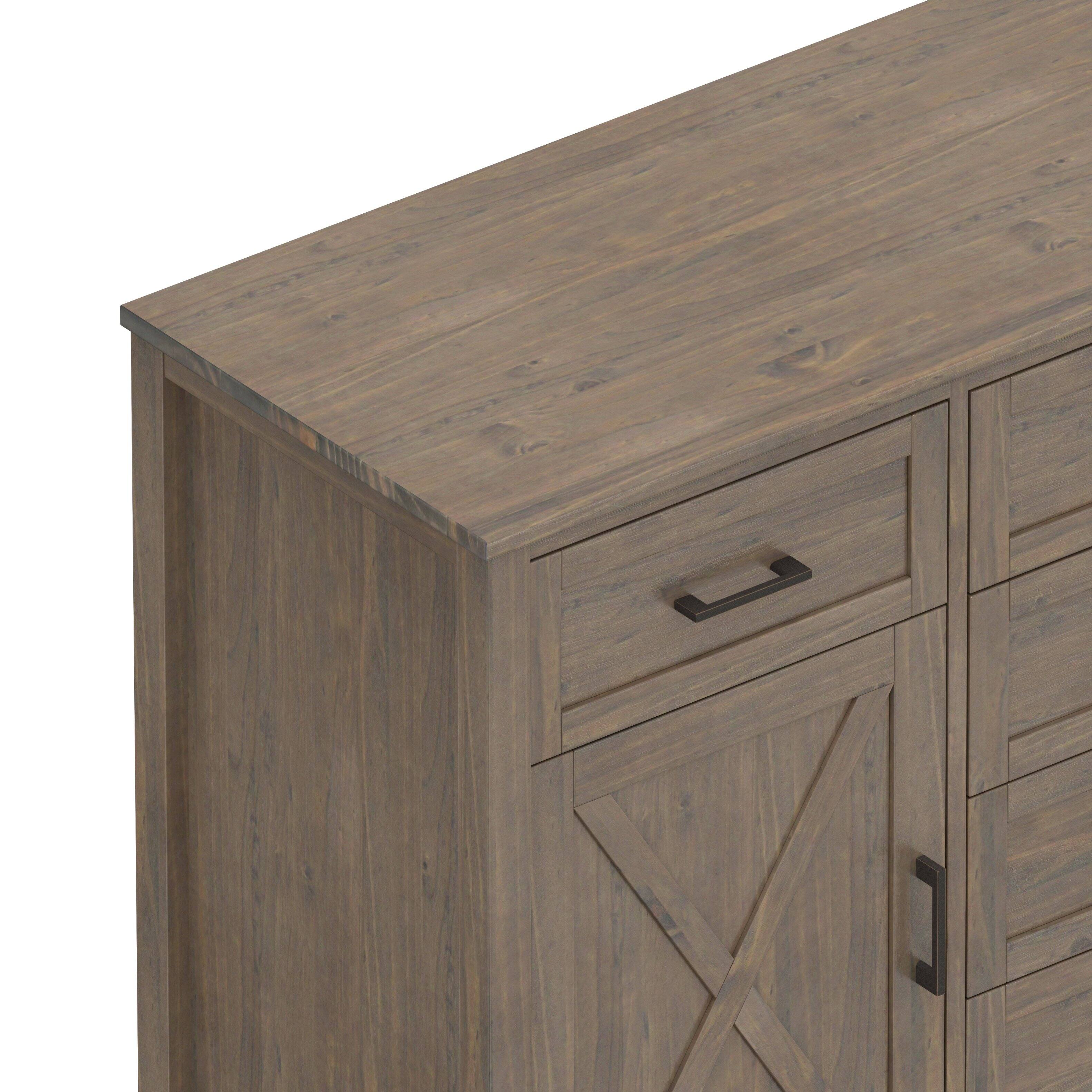 Alt View 5. Simpli Home - Ela SOLID WOOD Sideboard  in Smoky Brown - Smoky Brown.