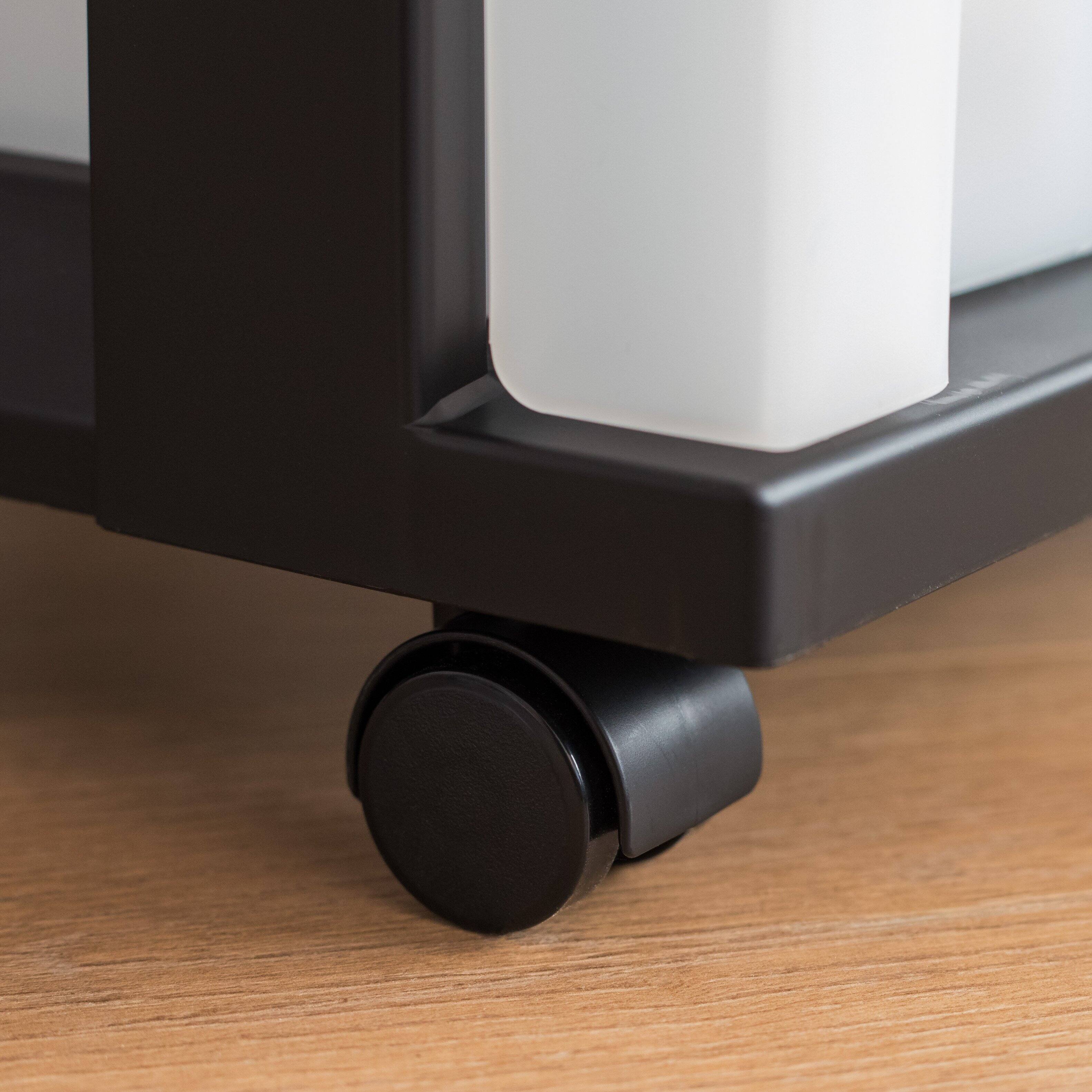 Alt View 5. IRIS USA - IRIS USA Plastic Rolling Storage Cart with Drawers - Black/Pearl.