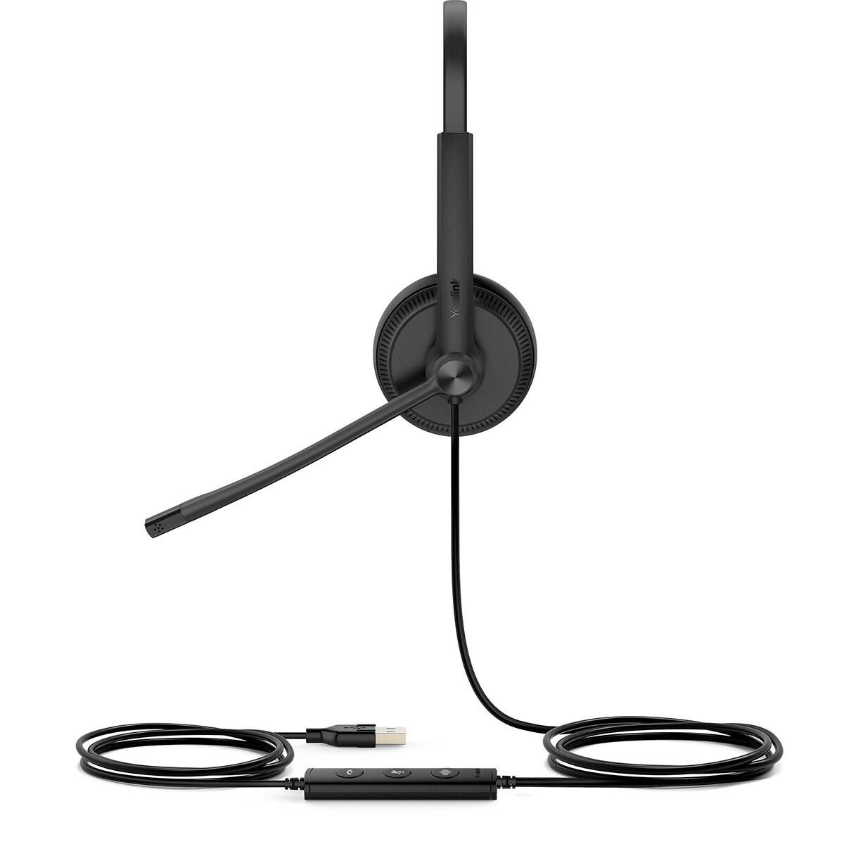 Alt View 2. Yealink - Yealink UH34 Wired Closed-Back On-Ear Stereo Headset, UC - Red.