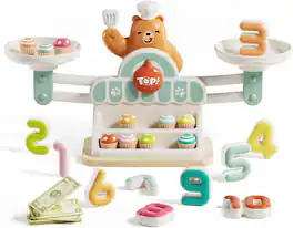 TOPBRIGHT - Balance Math Game For Kids Girls Boys Gifts Balance Counting Educational Kindergarten Preschool Learning Toys - White