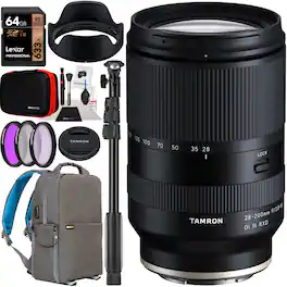 28-200mm F/2.8-5.6 Di III RXD Lens A071 for Sony Full Frame Mirrorless Bundle