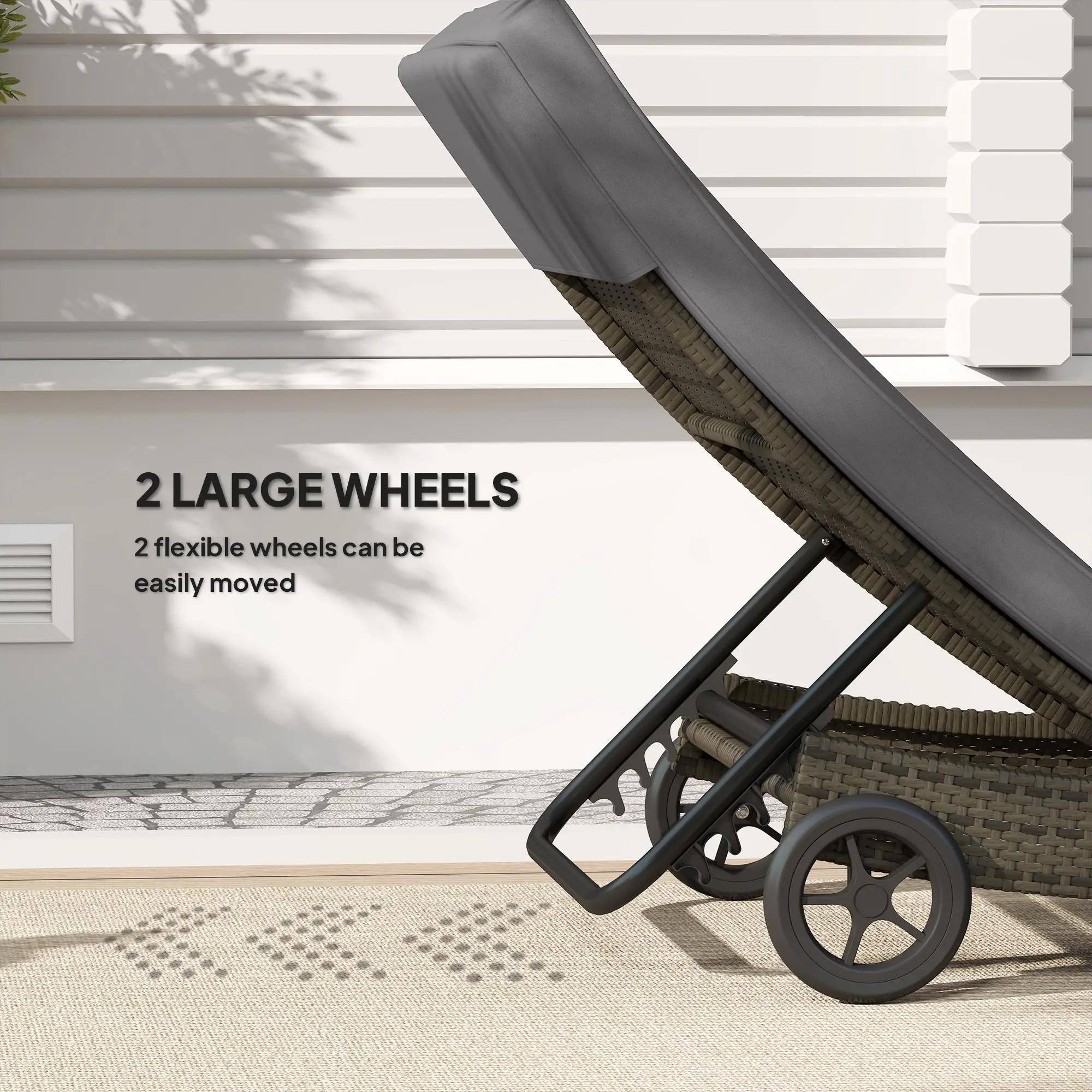 2 LARGE WHEELS  
2 flexible wheels can be easily moved