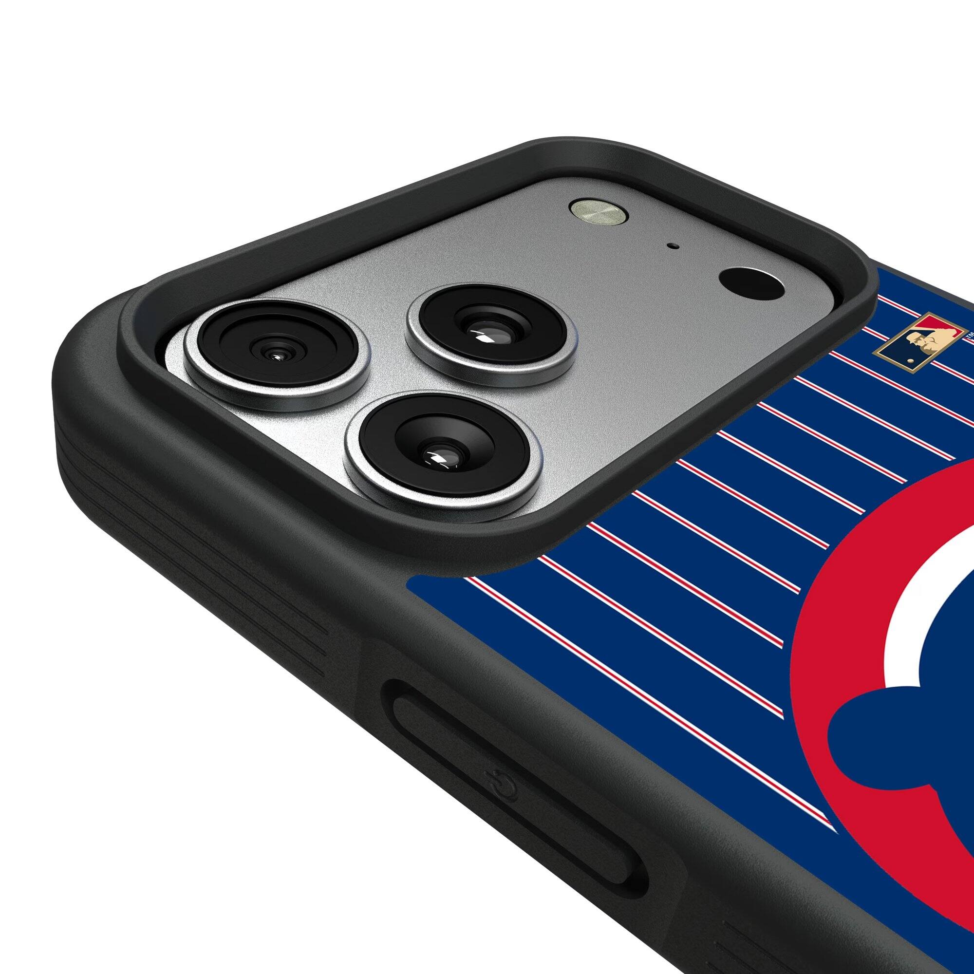 Alt View 2. Keyscaper - Chicago Cubs 1979-1993 Bump Case with 8.2ft Drop Protection - 15 - Black.