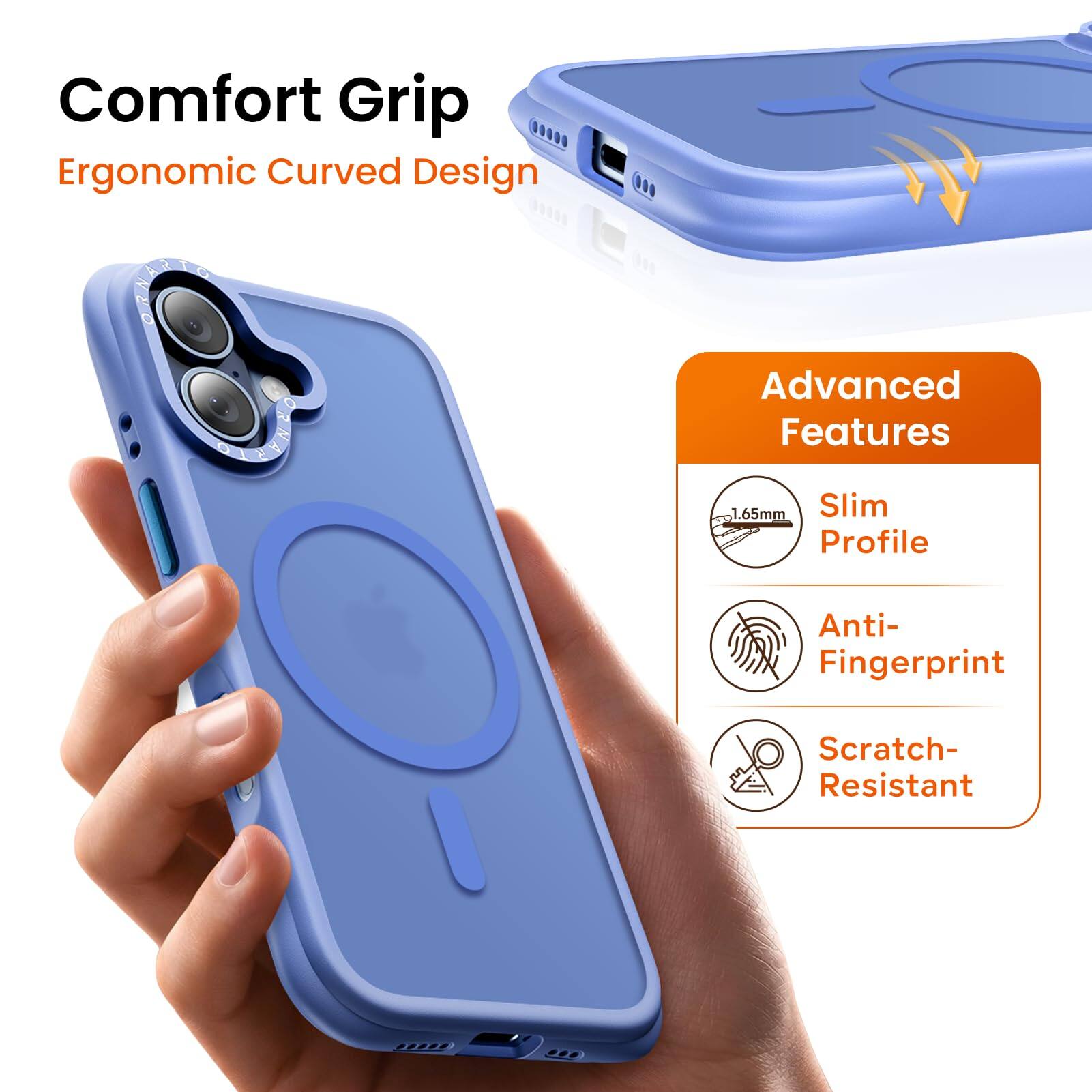 Comfort Grip  
Ergonomic Curved Design  

Advanced Features  
1.65mm Slim Profile  
Anti-Fingerprint  
Scratch-Resistant
