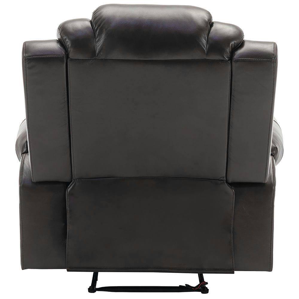 Alt View 9. Kadyn - Manual Home Theater Recliner Chair with LED Light Strip for Living Room Bedroom - Brown.