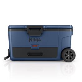 Ninja - FrostVault 65-qt. Wheeled Cooler with Cold Dry Zone - Lakeshore Blue