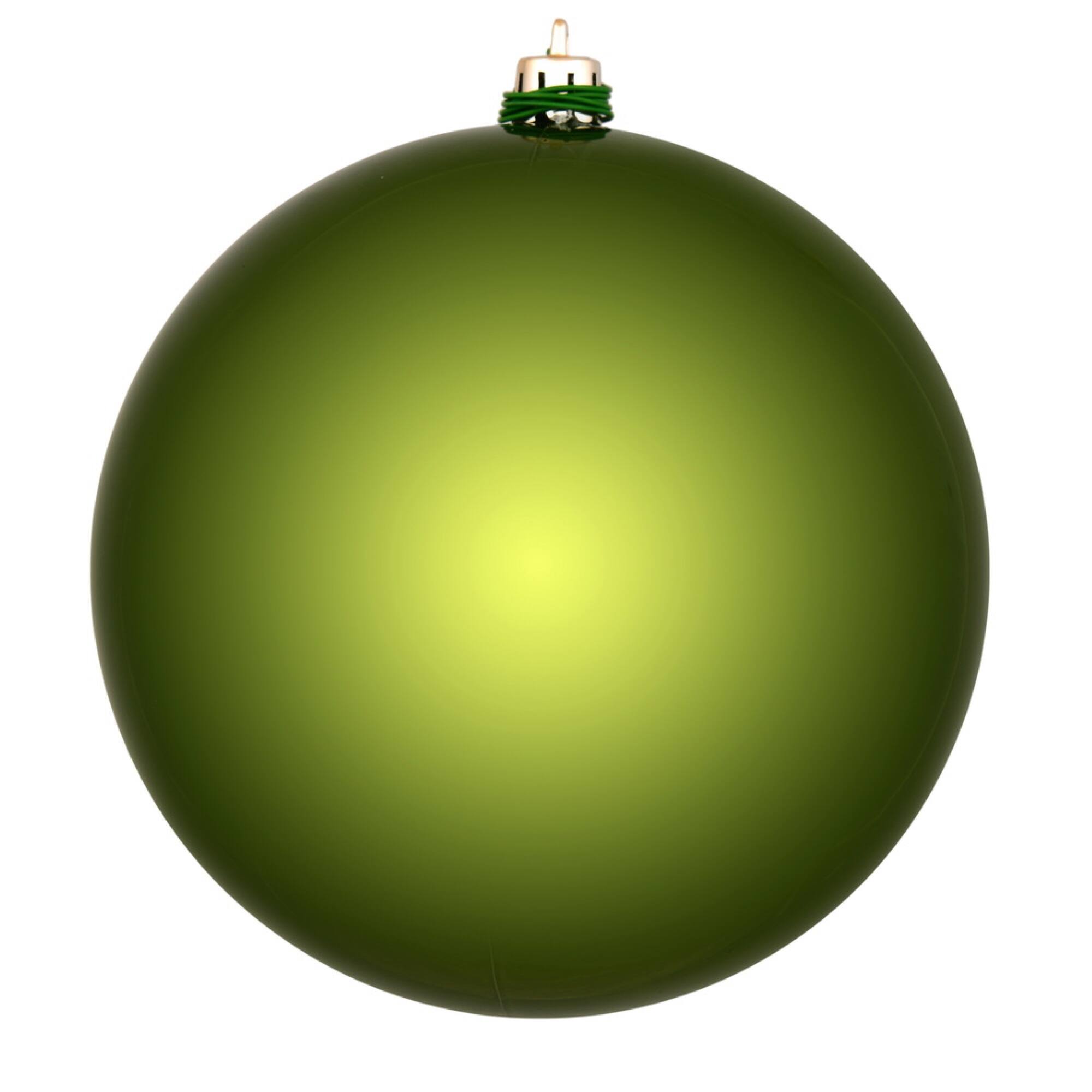 Front. Vickerman - 12" Juniper Shiny Ball UV Drilled - Juniper Green.