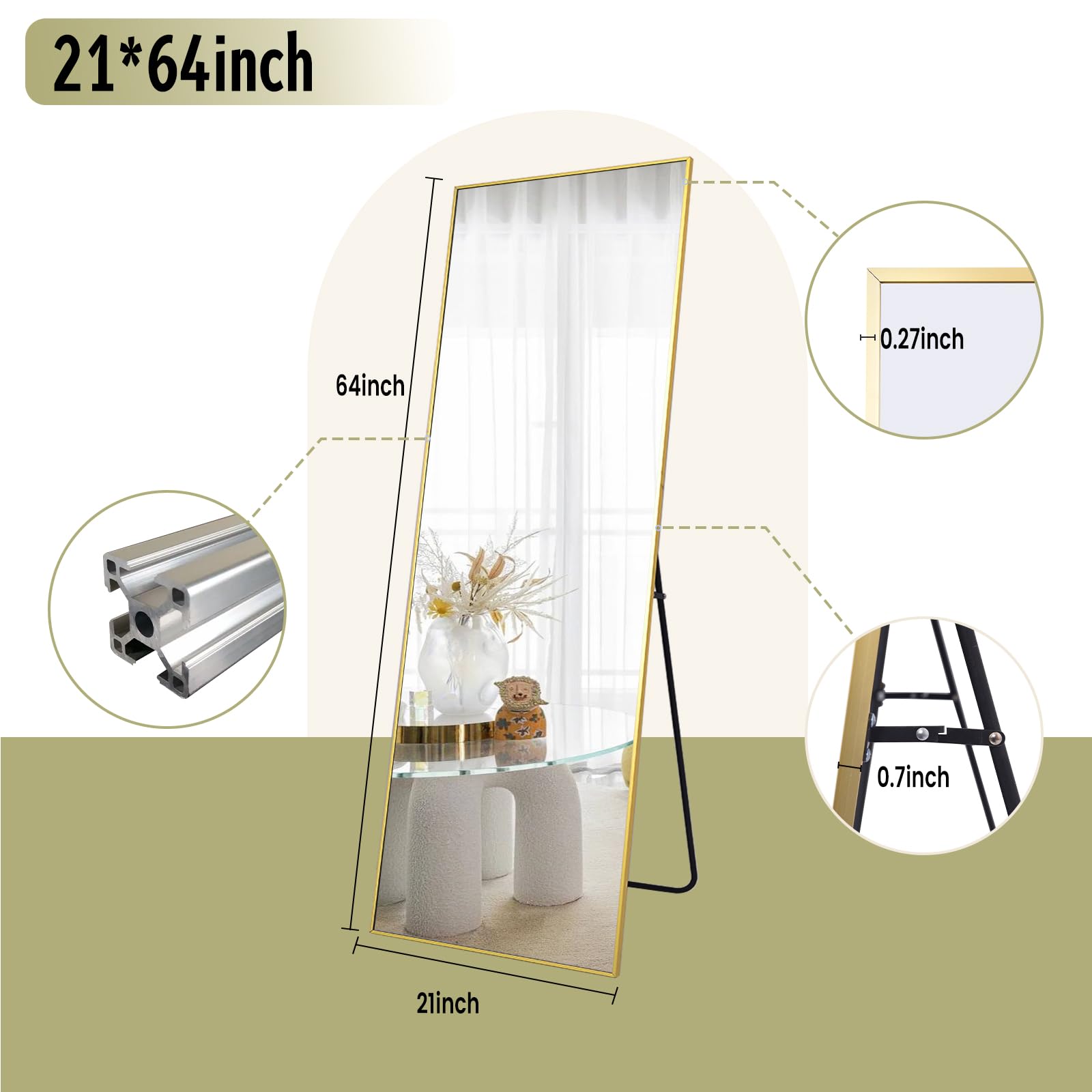 21*64inch  
64inch  
0.27inch  
0.7inch  
21inch