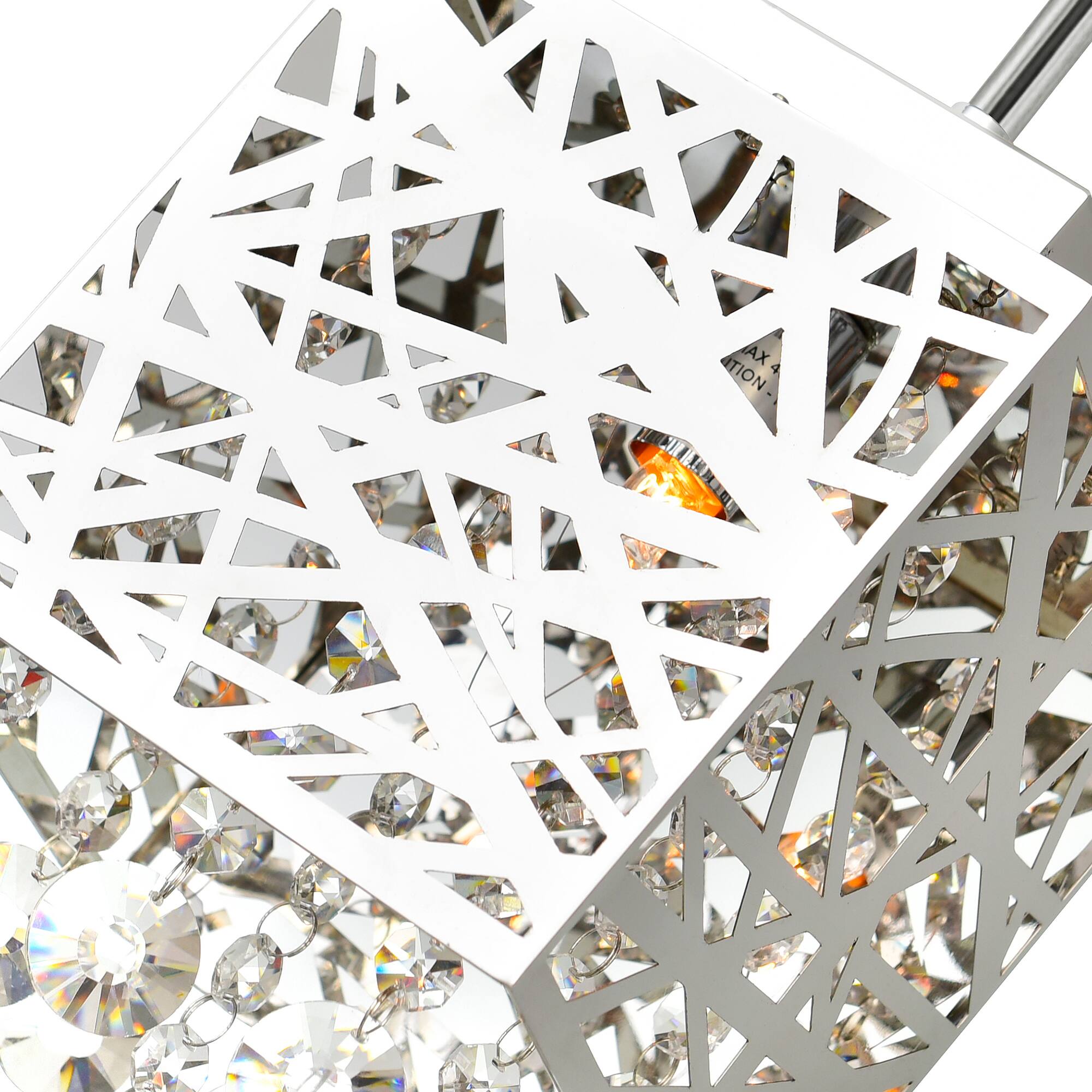 Back. CWI Lighting - Eternity 1 Light Pendant With Chrome Finish - Chrome.