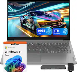 Lenovo - V15 G4 IRU 15.6" FHD Business Laptop, Intel Core i7-13620H,16GB RAM,512GB SSD+512GB Dock Station,Win 11 Pro - Gray