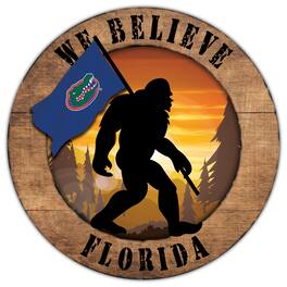Fan Creations - Florida Gators 12'' We Believe Bigfoot Circle Sign - Multicolor