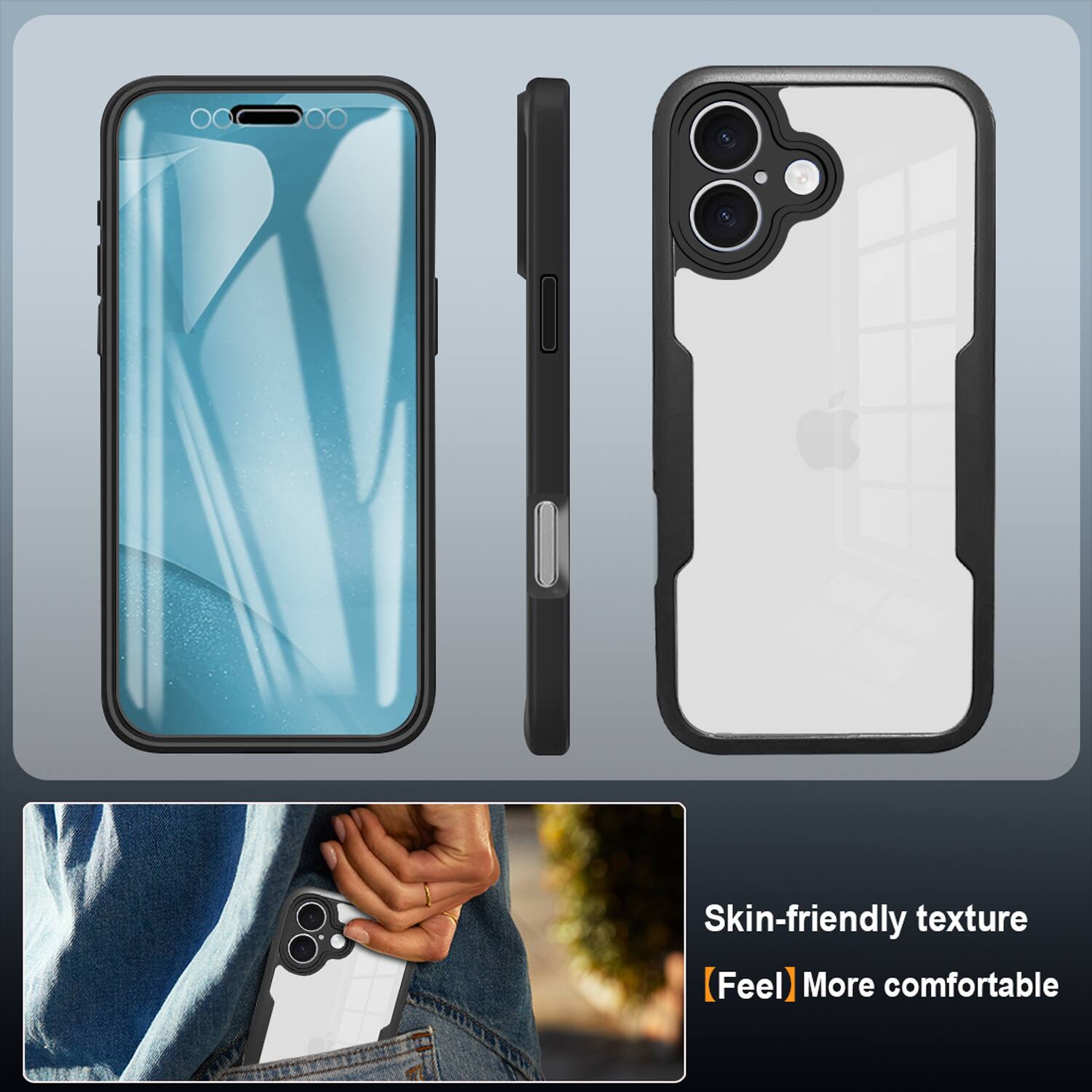 Skin-friendly texture  
[Feel] More comfortable