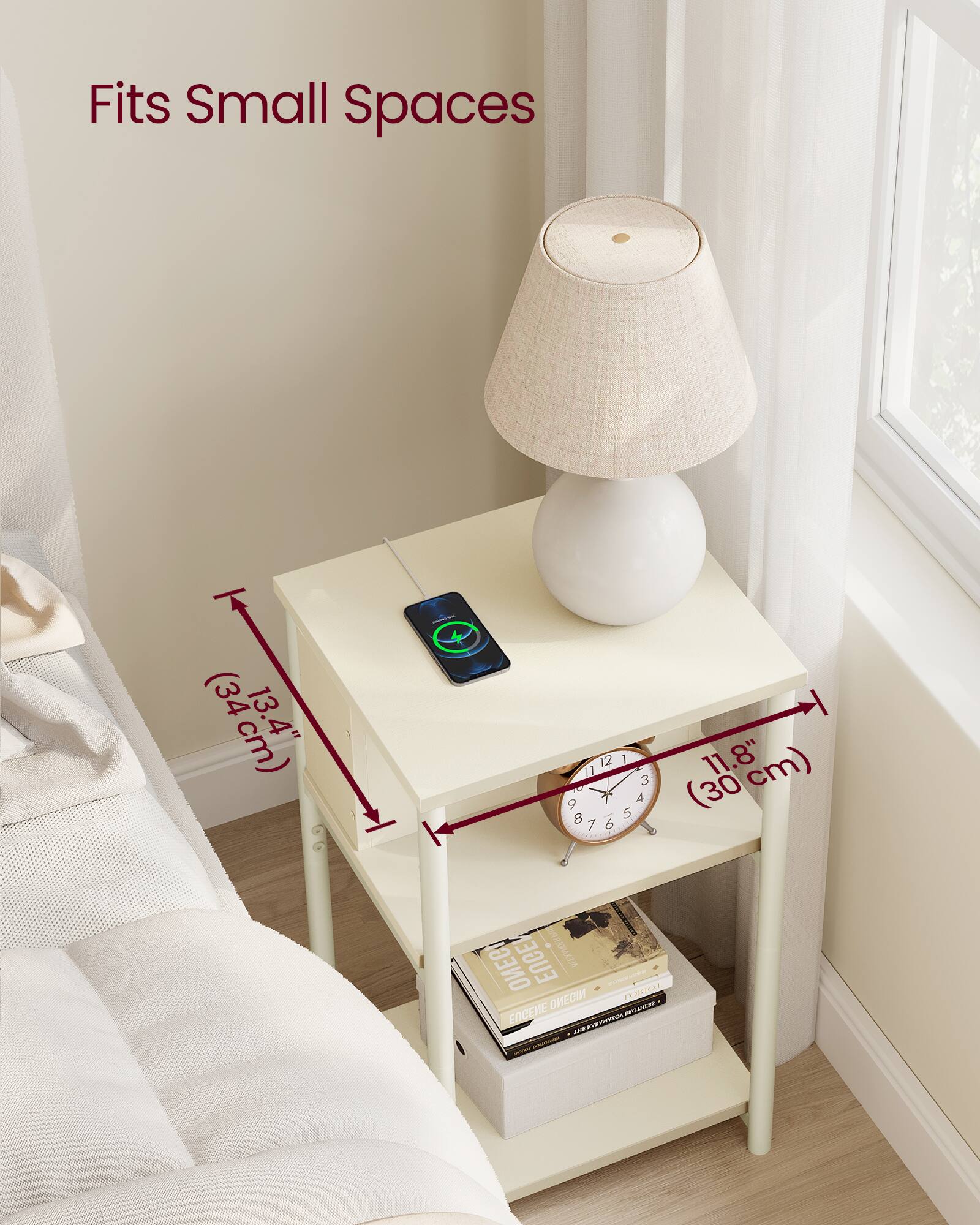 Fits Small Spaces

(34 cm) (13.4")

(30 cm) (11.8")