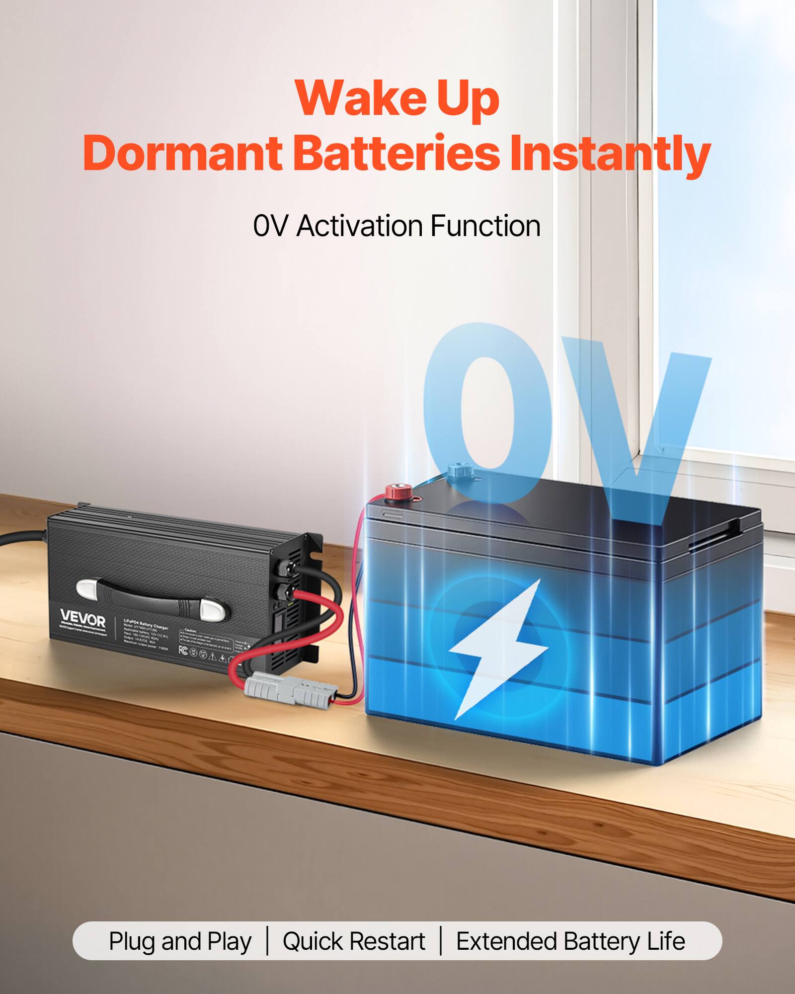 Wake Up Dormant Batteries Instantly  
OV Activation Function  

Plug and Play | Quick Restart | Extended Battery Life