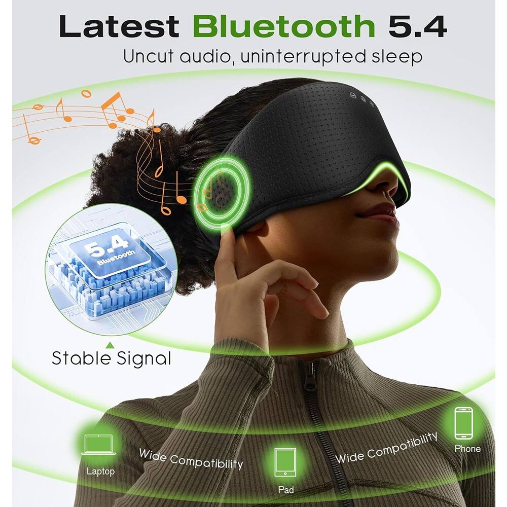 Latest Bluetooth 5.4  
Uncut audio, uninterrupted sleep  

Stable Signal  

Wide Compatibility  
Laptop  
Pad  
Phone