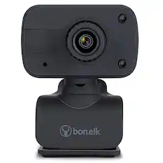 Front. Bonelk - BonElk Clip-On 1080p USB Webcam with Auto Focus, LED Lighting for Windows, Mac, Android - Black.
