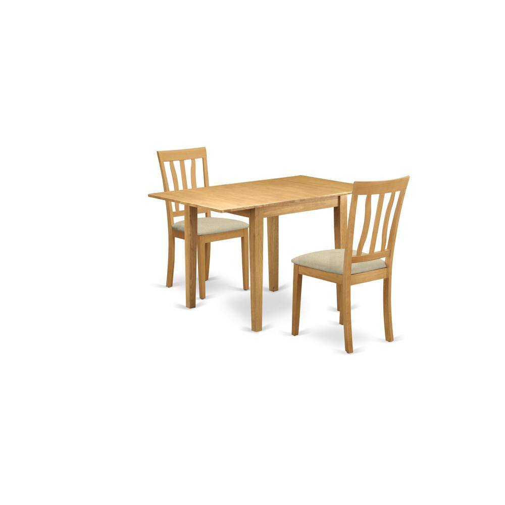 Left. East West Furniture - Dining Room Set Oak - Brown.