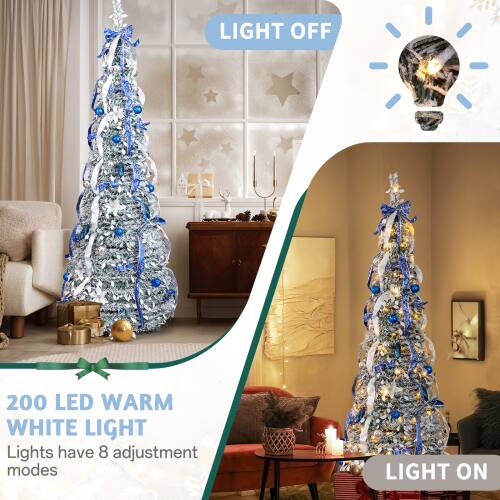 LIGHT OFF

200 LED WARM WHITE LIGHT

Lights have 8 adjustment modes

LIGHT ON