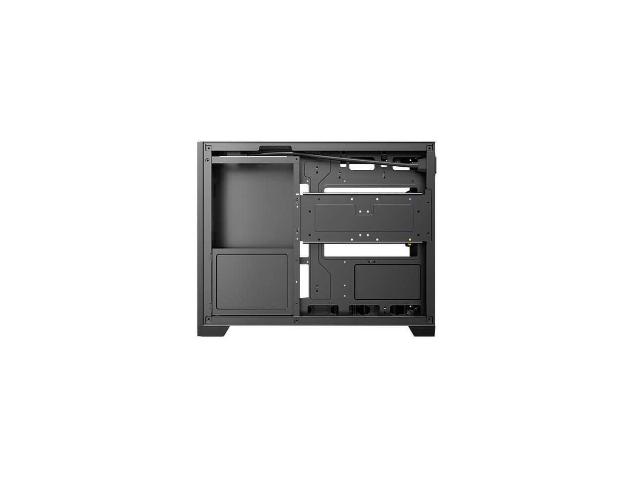 Alt View 7. Antec - FLUX M 3mm Tempered Glass Side Panel Micro-ATX Case, 6 x 120 Fans Included - Black.