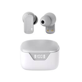 RISOKEYS - Mini Wireless Bluetooth Earbuds, 50H Battery with Digital Display, Easy Use for Travel Workout Professionals - Gray