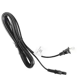 HQRP - 10 ft Figure-8 AC Power Cord with Euro Plug Adapter for Samsung TVs - IEC C7 to NEMA 1-15P - Black