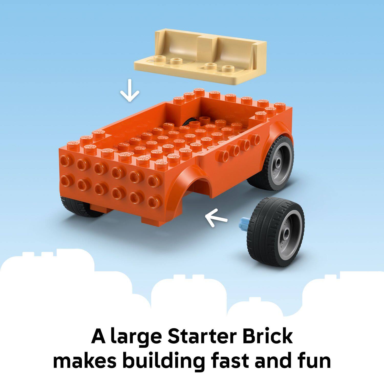 A large Starter Brick makes building fast and fun.