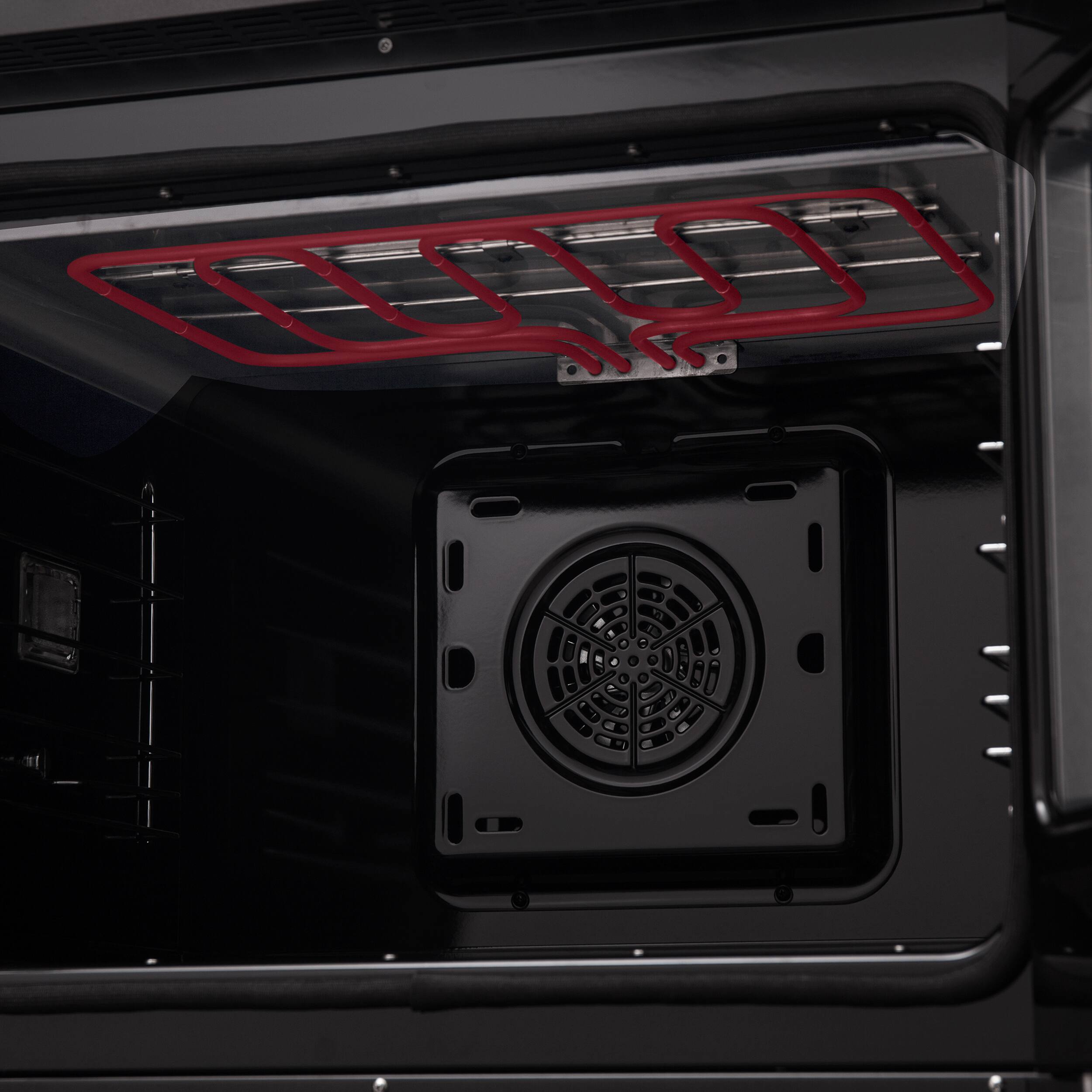 Alt View 9. Forno Appliances - Asti 3.68 Cu. Ft. Electric True Convection Wall Oven with French Doors - Black.