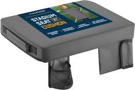 Alpcour - Portable Extra Thick Stadium Seat Cushion - 21x 15 Inch Bleacher Cushion with Side Pocket - Grey - Gray