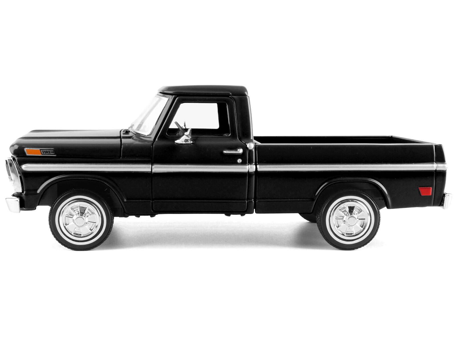 Alt View 2. Motormax - 1972 Ford F-100 Pickup Truck Black "Timeless Legends" Series 1/24 Diecast Model Car by Motormax.