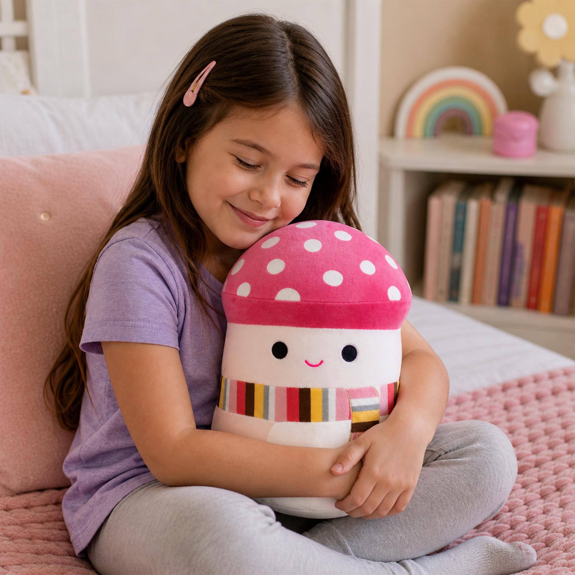 Alt View 3. Kellytoy - Squishmallow 10-Inch Malcom The Mushroom Plush - Beige.