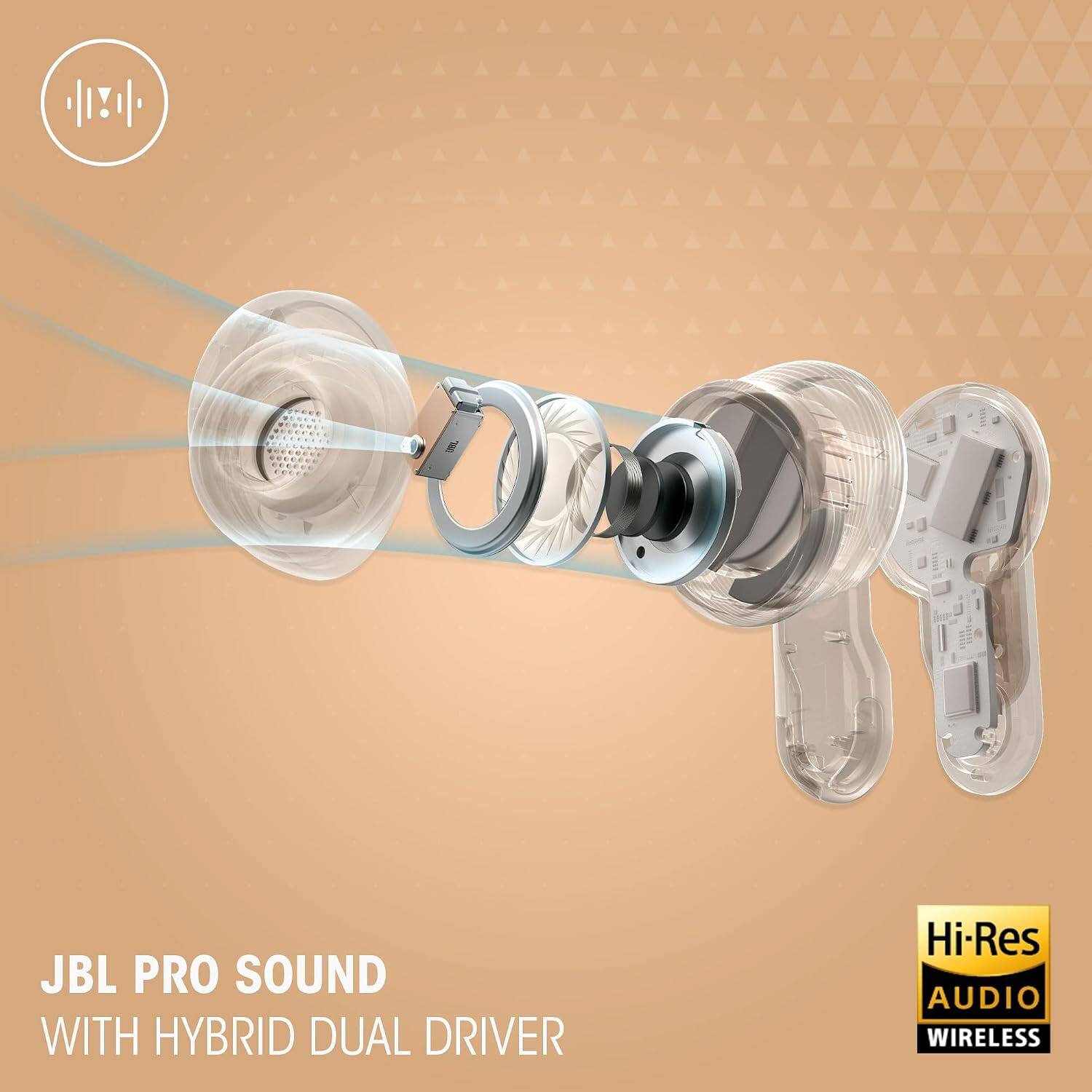 JBL PRO SOUND WITH HYBRID DUAL DRIVER Hi-Res AUDIO WIRELESS