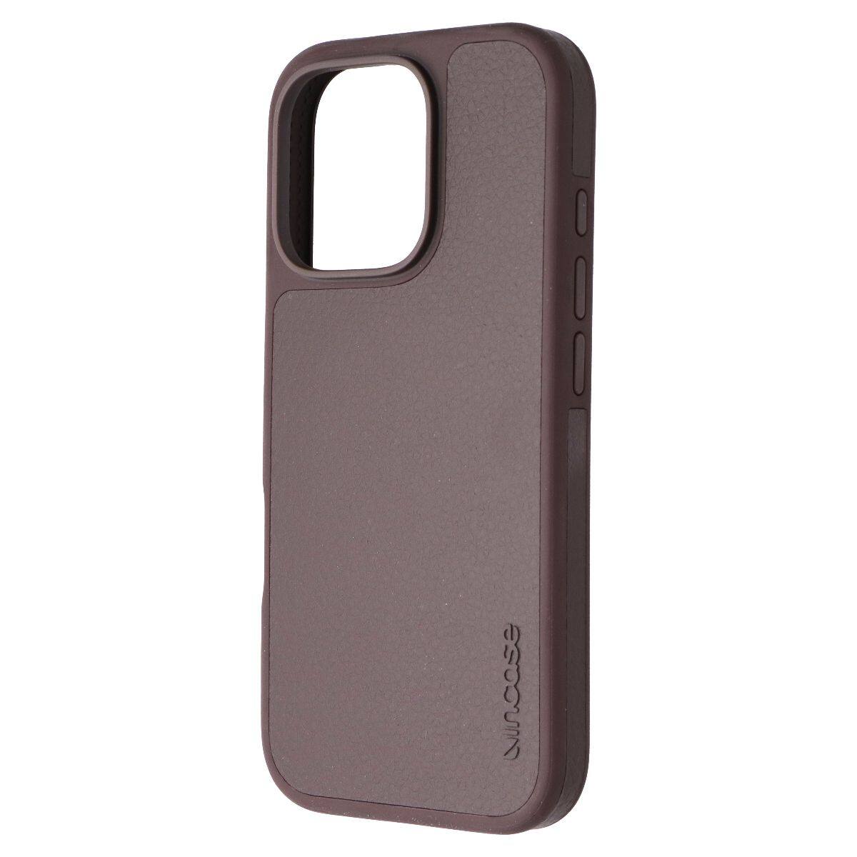 Front. Incase - Incase ICON Case with Woolenex for MagSafe for iPhone 16 Pro - Cocoa Brown - Brown.