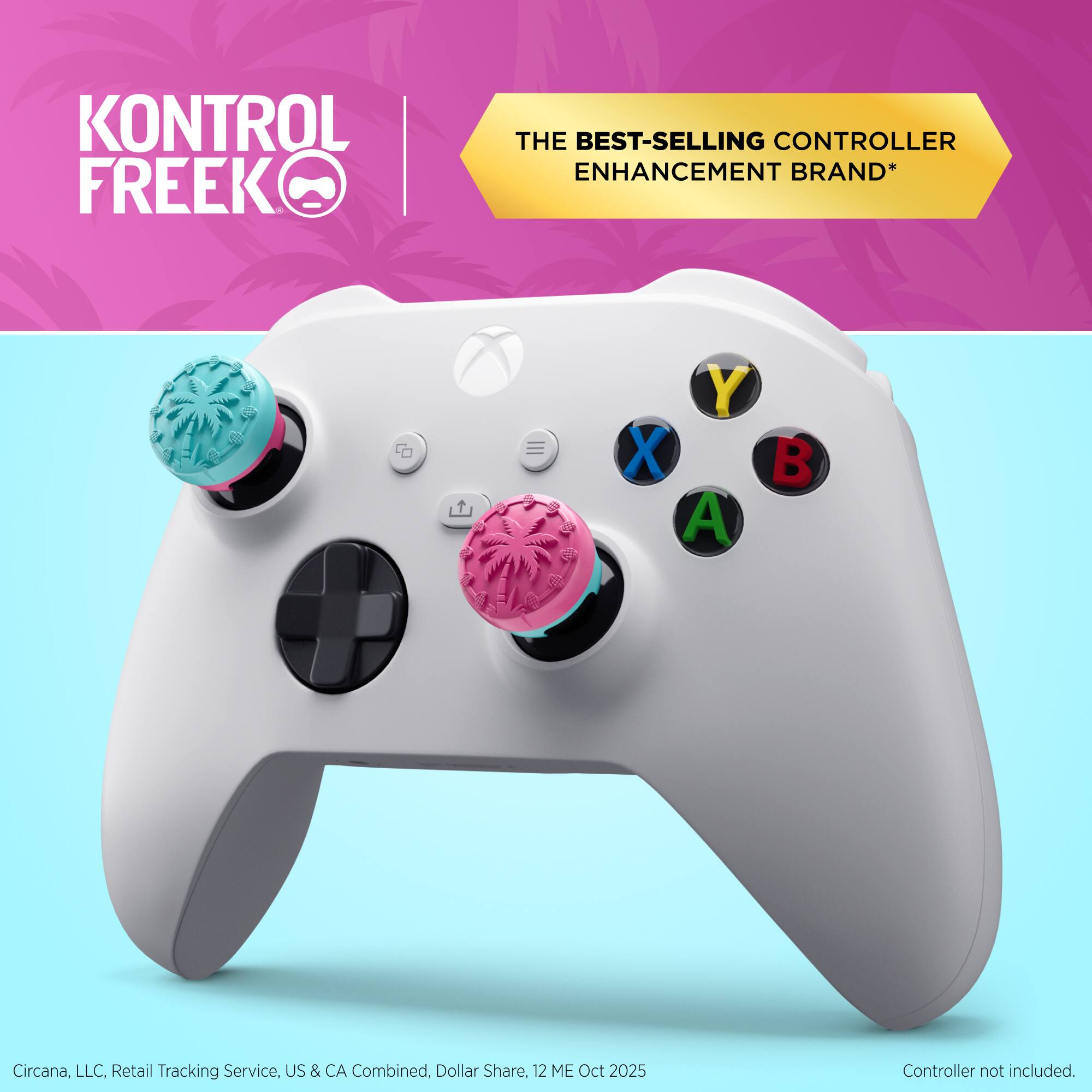 KONTROL FREEK THE BEST-SELLING CONTROLLER ENHANCEMENT BRAND*  
Circa, LLC. Retail Tracking Service. US & CA Combined, Dollar Share, 12 ME Oct 2025  
Controller not included.